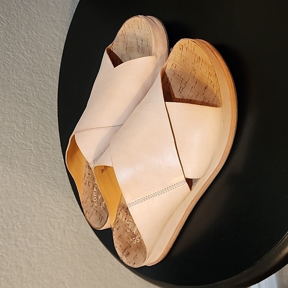 KorkEase Shoes Korkease Natural Nude Tutsi Crossband Leather Slide